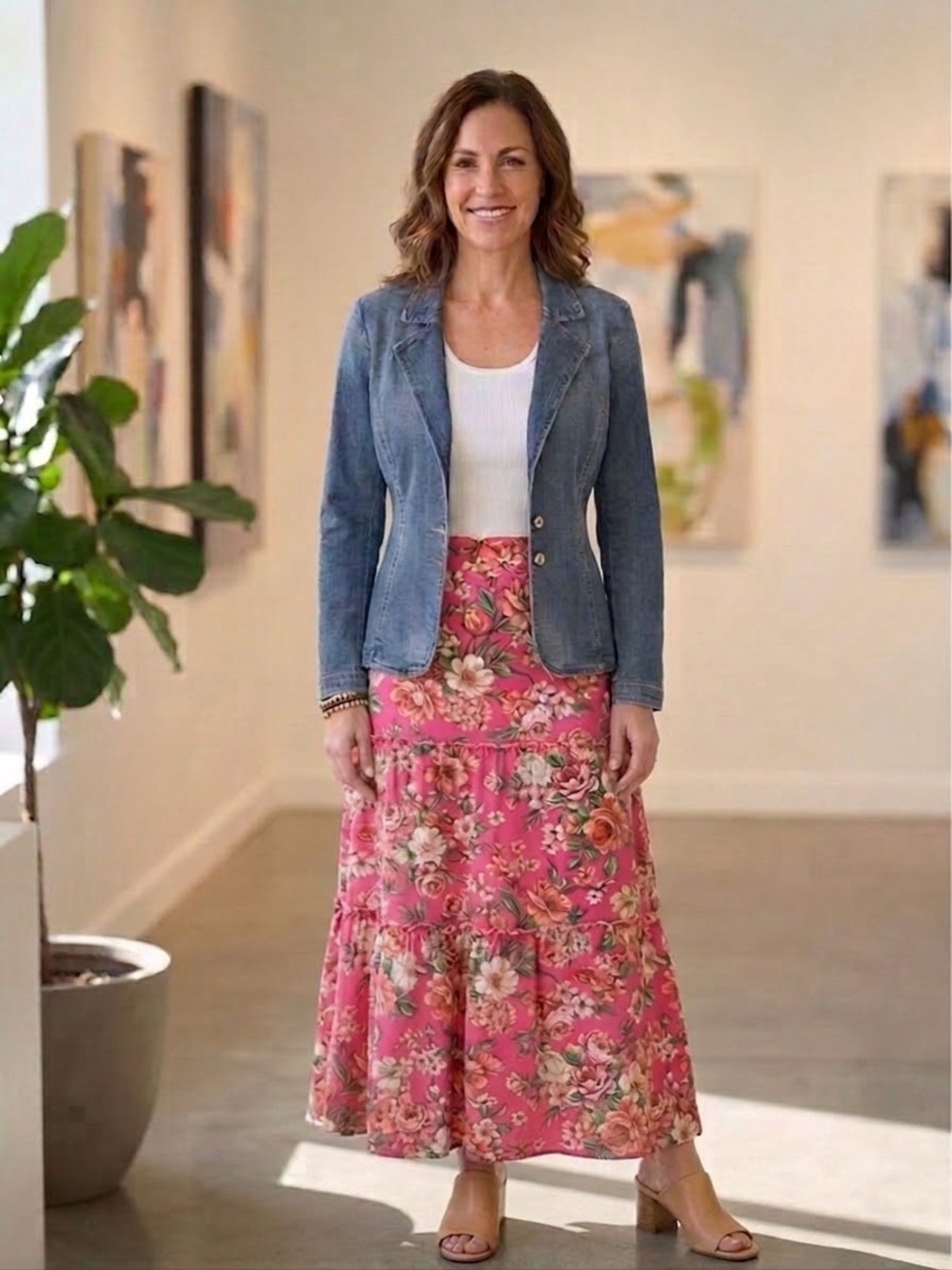 St John Sport Stretch Denim Jacket Size Medium (fits like a small)